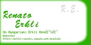 renato erkli business card